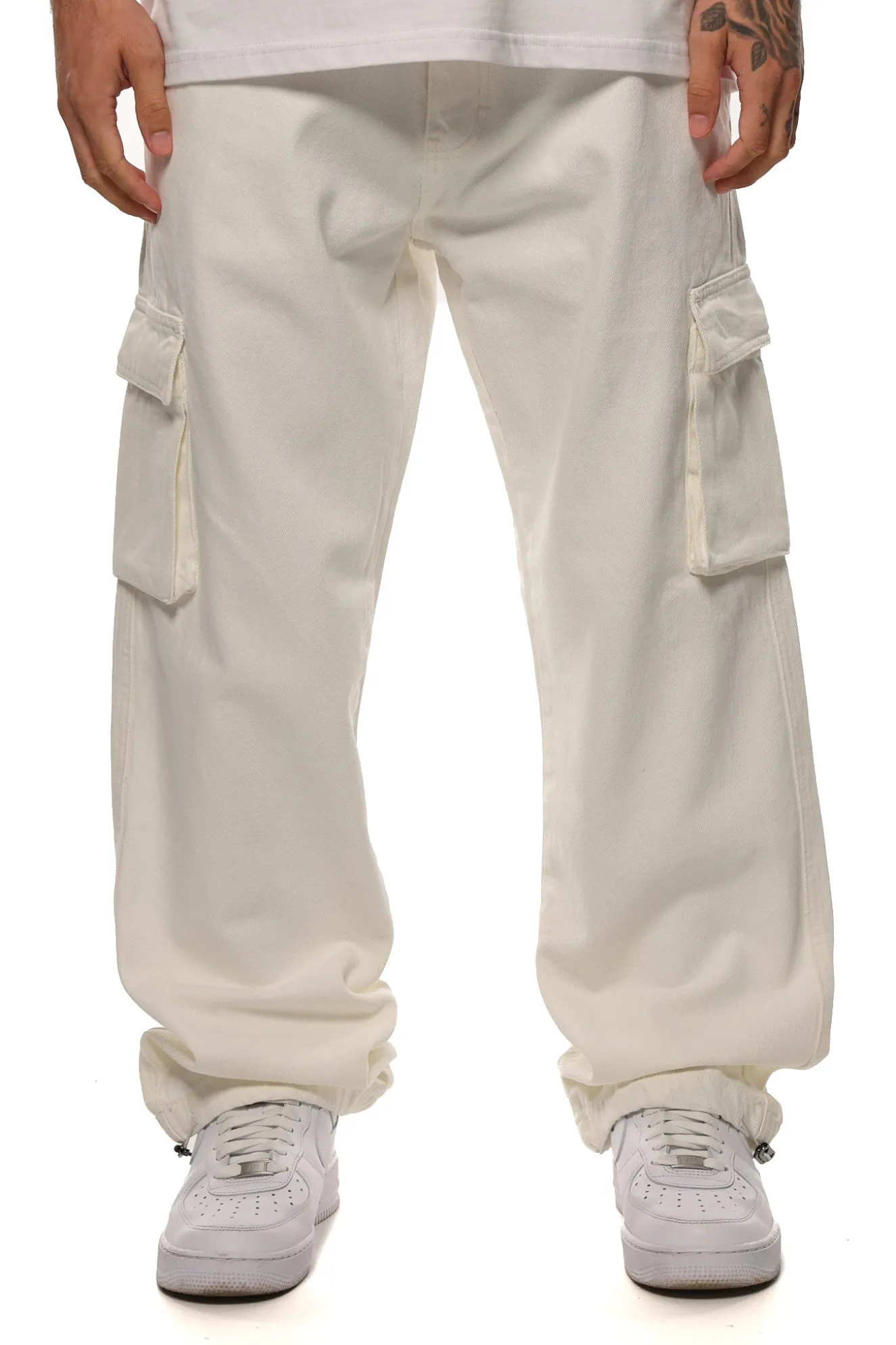CARGO JEANS WHITE