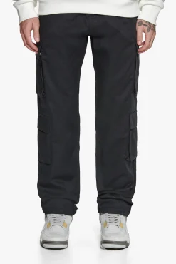 DOUBLE CARGO POCKET WORKWEAR PANTS BLACK