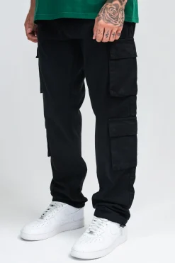 DOUBLE POCKET CARGO PANT BLACK