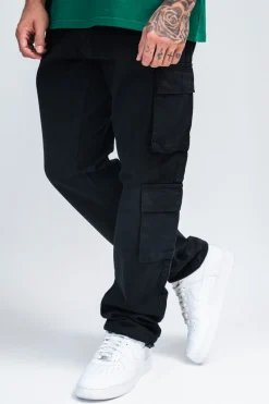 DOUBLE POCKET CARGO PANT BLACK