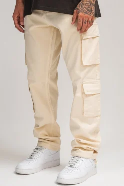 DOUBLE POCKET CARGO PANTS BEIGE