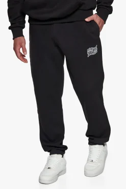 HEAVY MIRRORED LOGO JOGGER BLACK