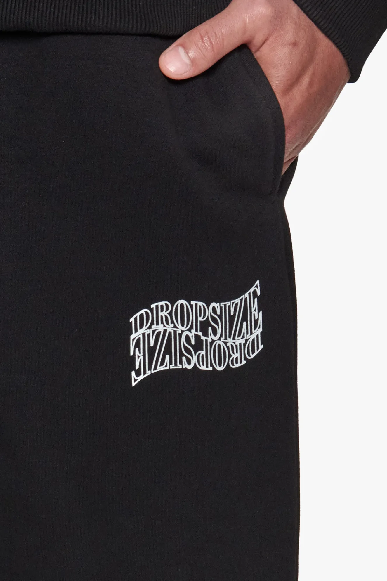 HEAVY MIRRORED LOGO JOGGER BLACK