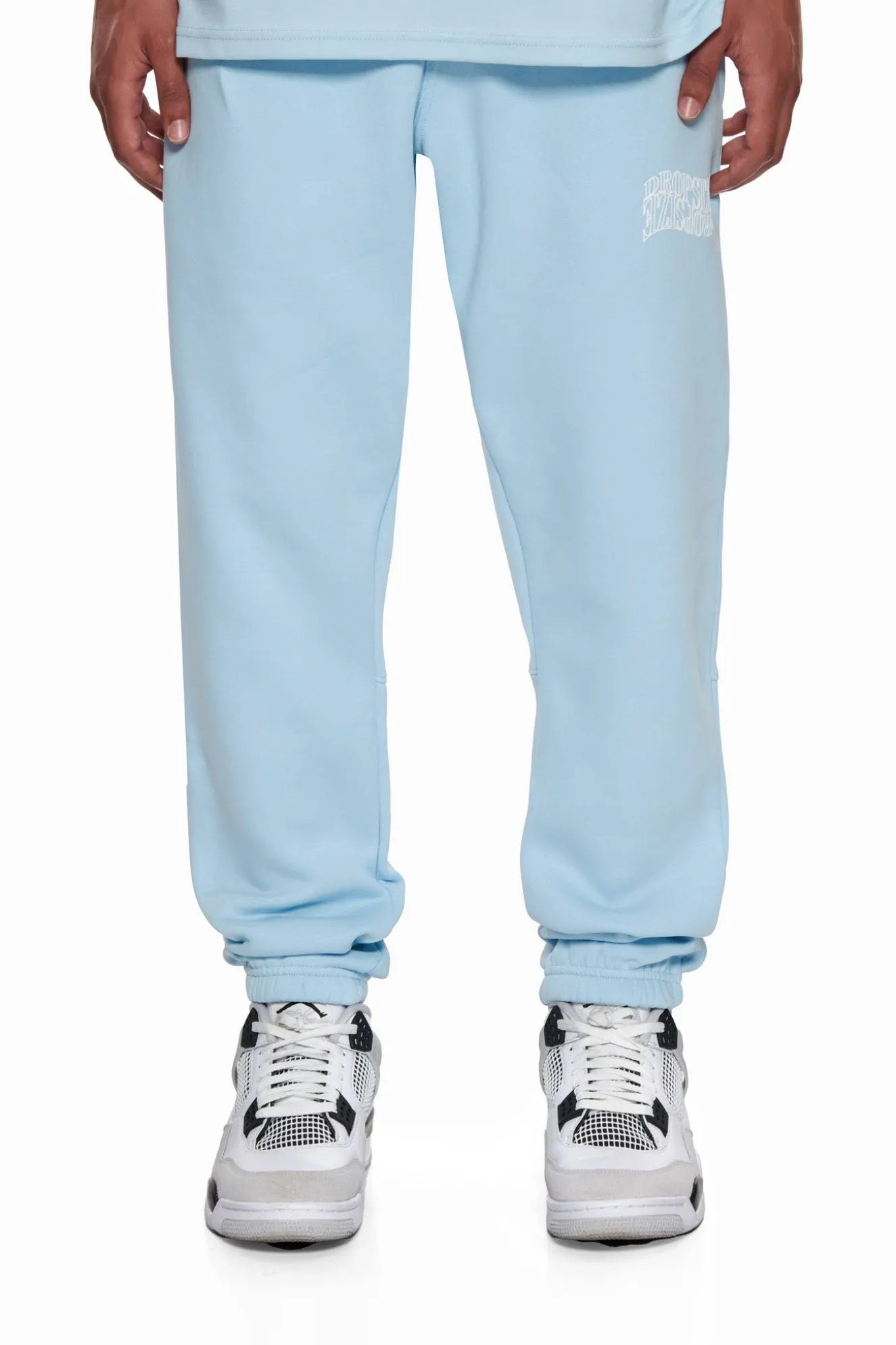 HEAVY MIRRORED LOGO JOGGER BABY BLUE