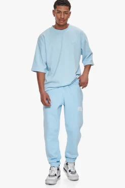HEAVY MIRRORED LOGO JOGGER BABY BLUE