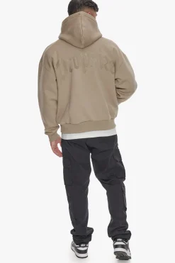 HEAVY BACKLOGO HOODIE WEATHERED TEAK
