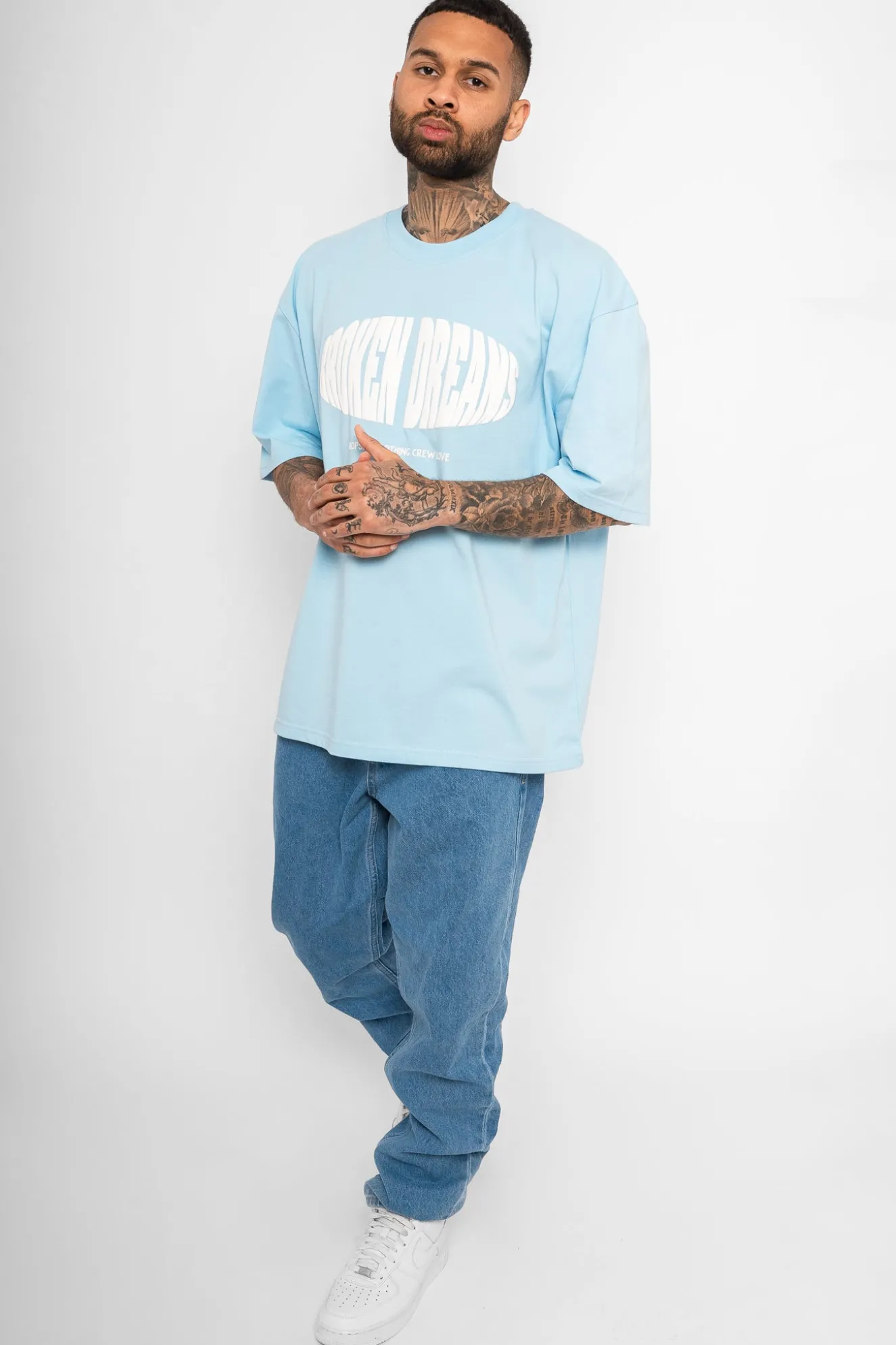 HEAVY BROKEN DREAMS T-SHIRT BABY BLUE