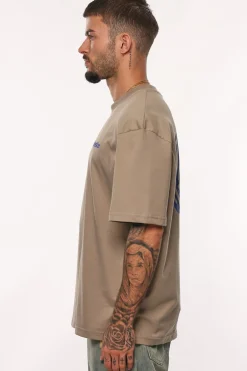 HEAVY BROKEN HEART T-SHIRT SIMPLE TAUPE
