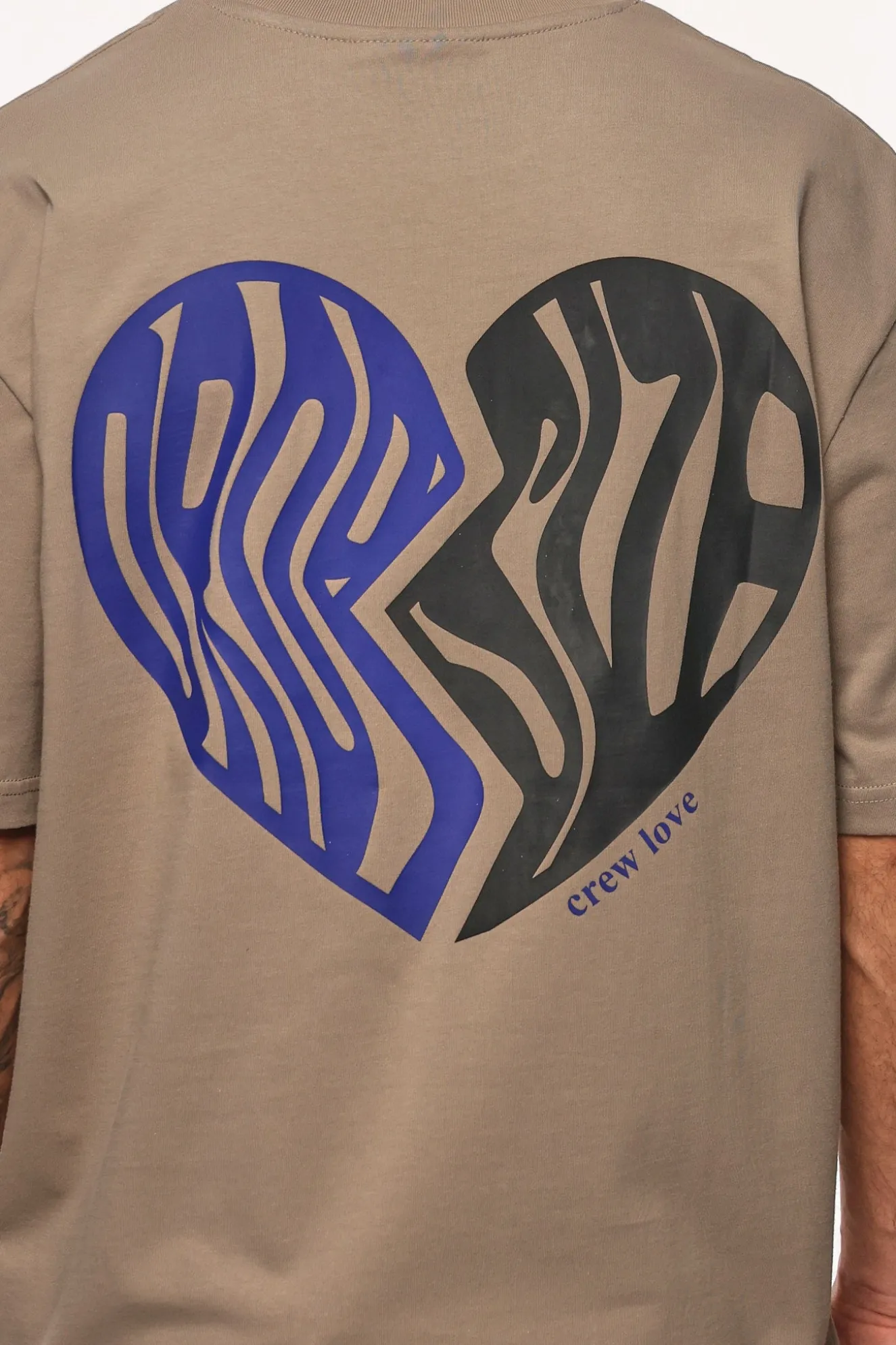 HEAVY BROKEN HEART T-SHIRT SIMPLE TAUPE