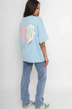 HEAVY BROKEN HEART T-SHIRT BABY BLUE