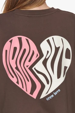 HEAVY BROKEN HEART T-SHIRT CHOCOLATE BROWN