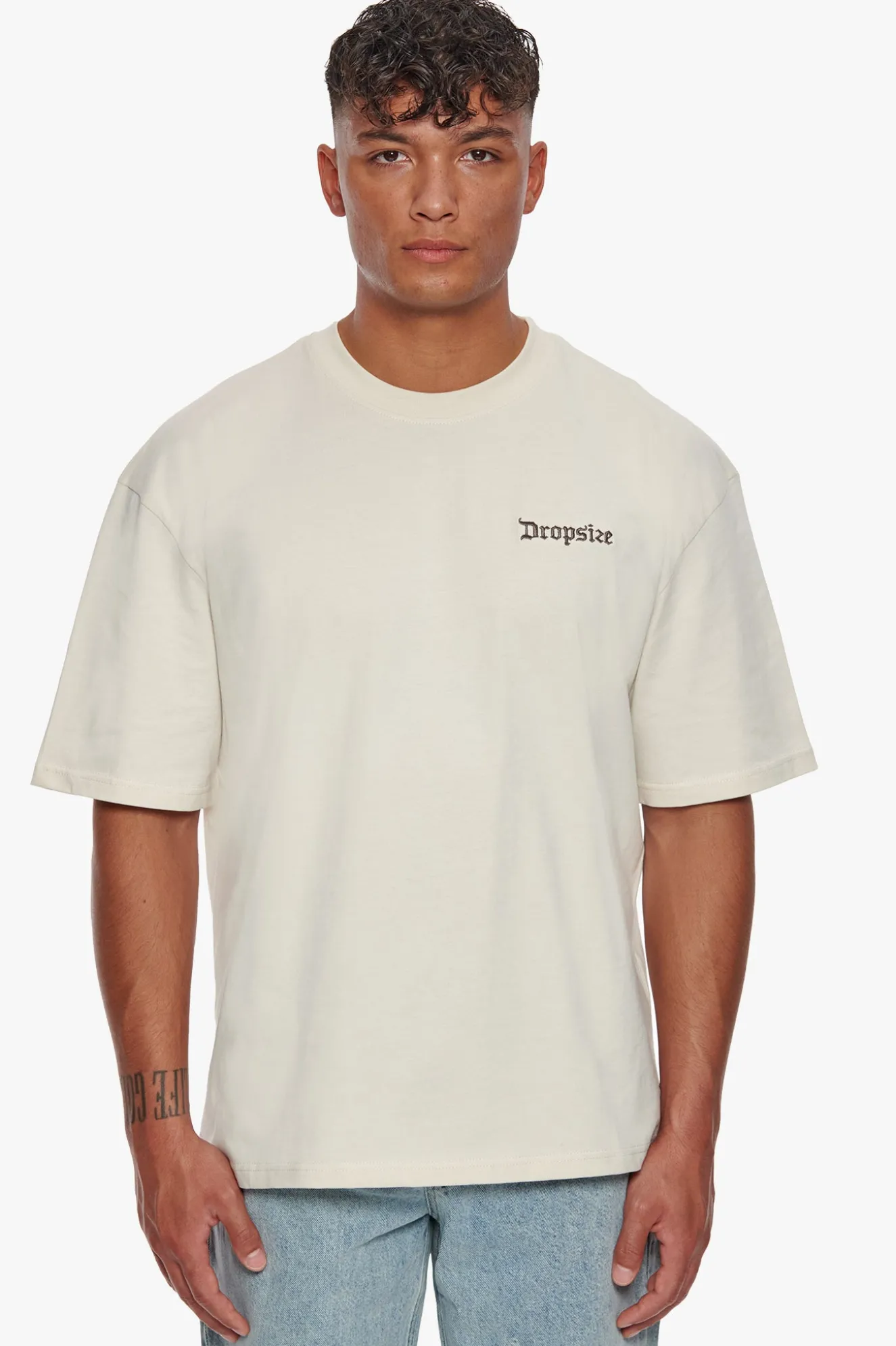 HEAVY CREW HEART T-SHIRT COCONUT MILK