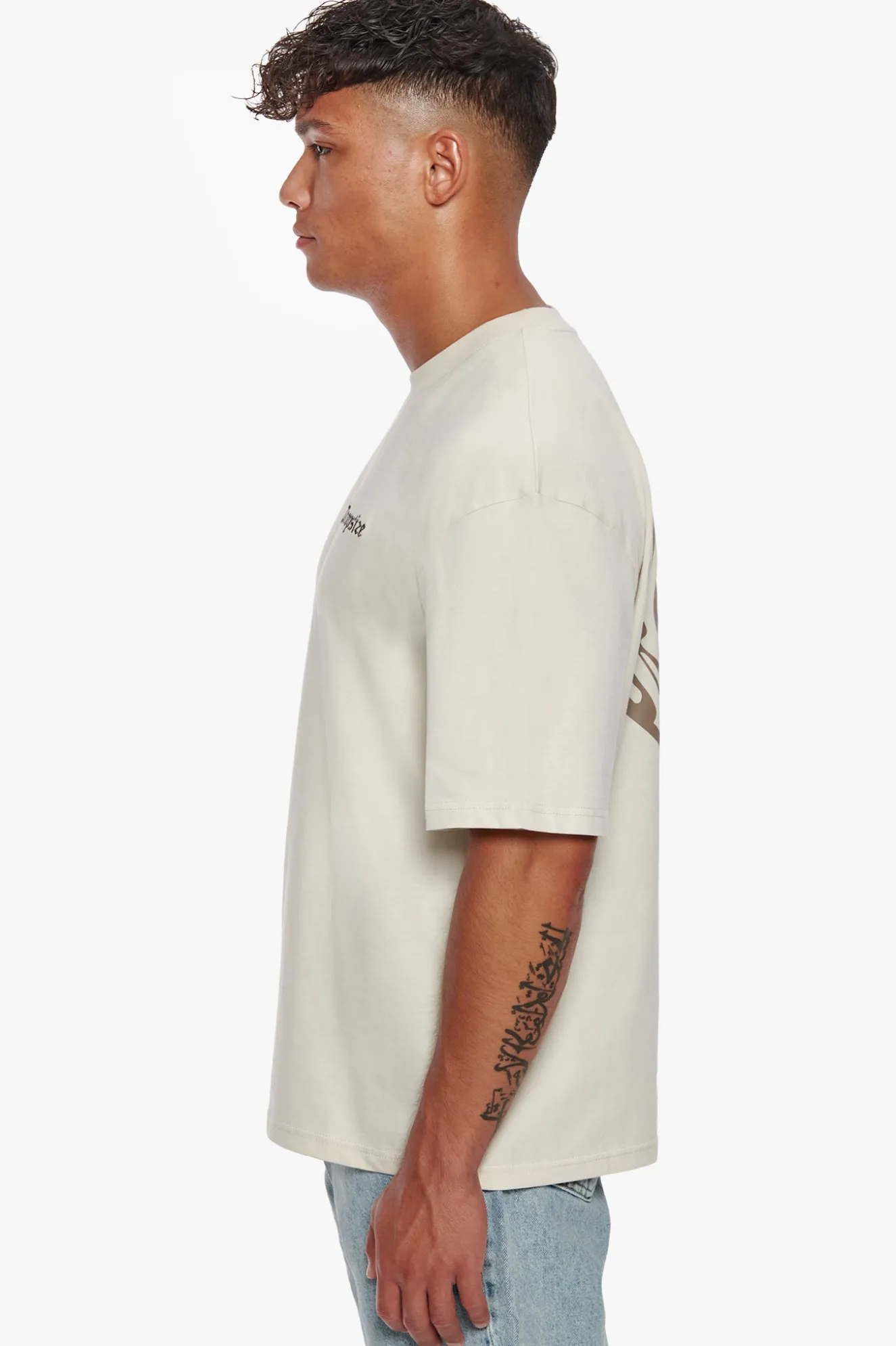 HEAVY CREW HEART T-SHIRT COCONUT MILK