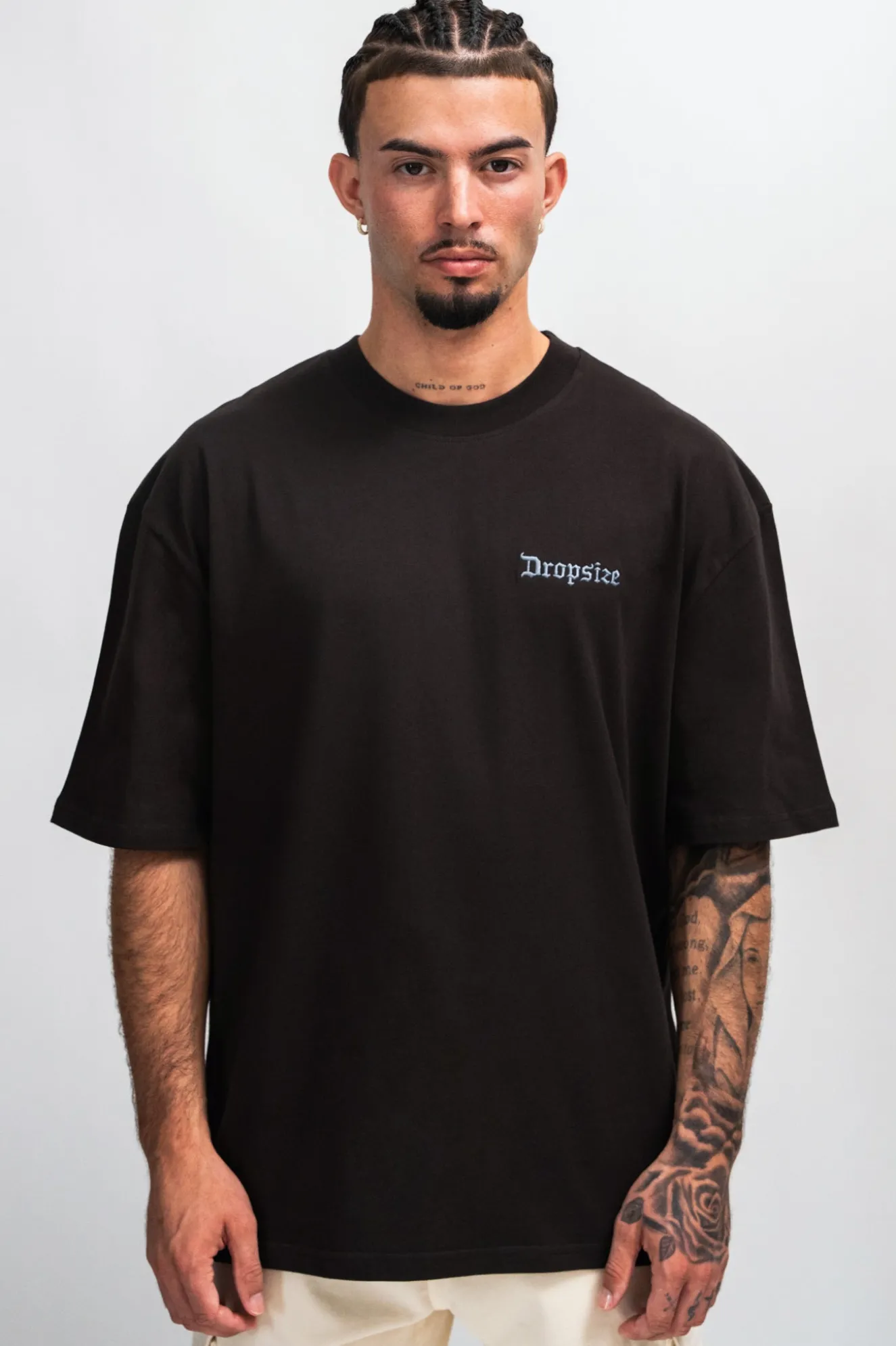 HEAVY CREW HEART T-SHIRT WASHED BLACK