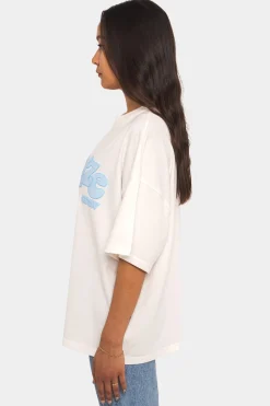 HEAVY CREW T-SHIRT CREAM/ BABY BLUE