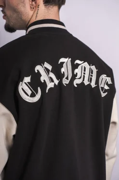 HEAVY CRIME COLLEGE JACKET COCONUT MILK BROWN