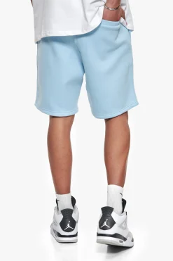 HEAVY EMBO SWEATSHORTS BABY BLUE