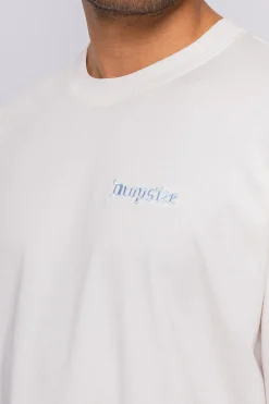 HEAVY EMBO T-SHIRT COCONUT MILK