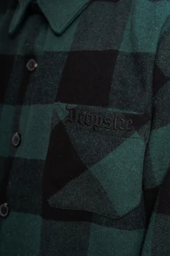 HEAVY FLANNEL JACKET BLACK GREEN