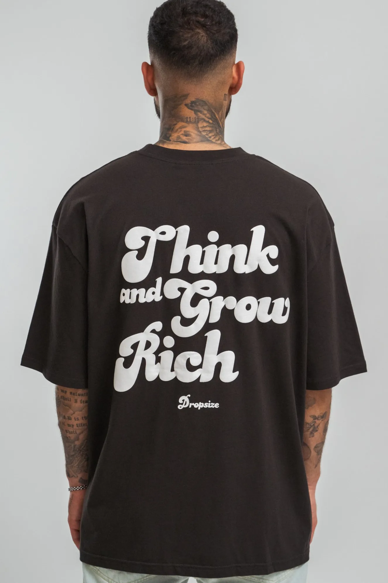 HEAVY GROW RICH T-SHIRT WASHED BLACK