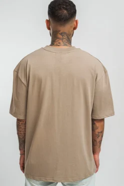 HEAVY HD FRONT LOGO T-SHIRT WEATHERED TEAK