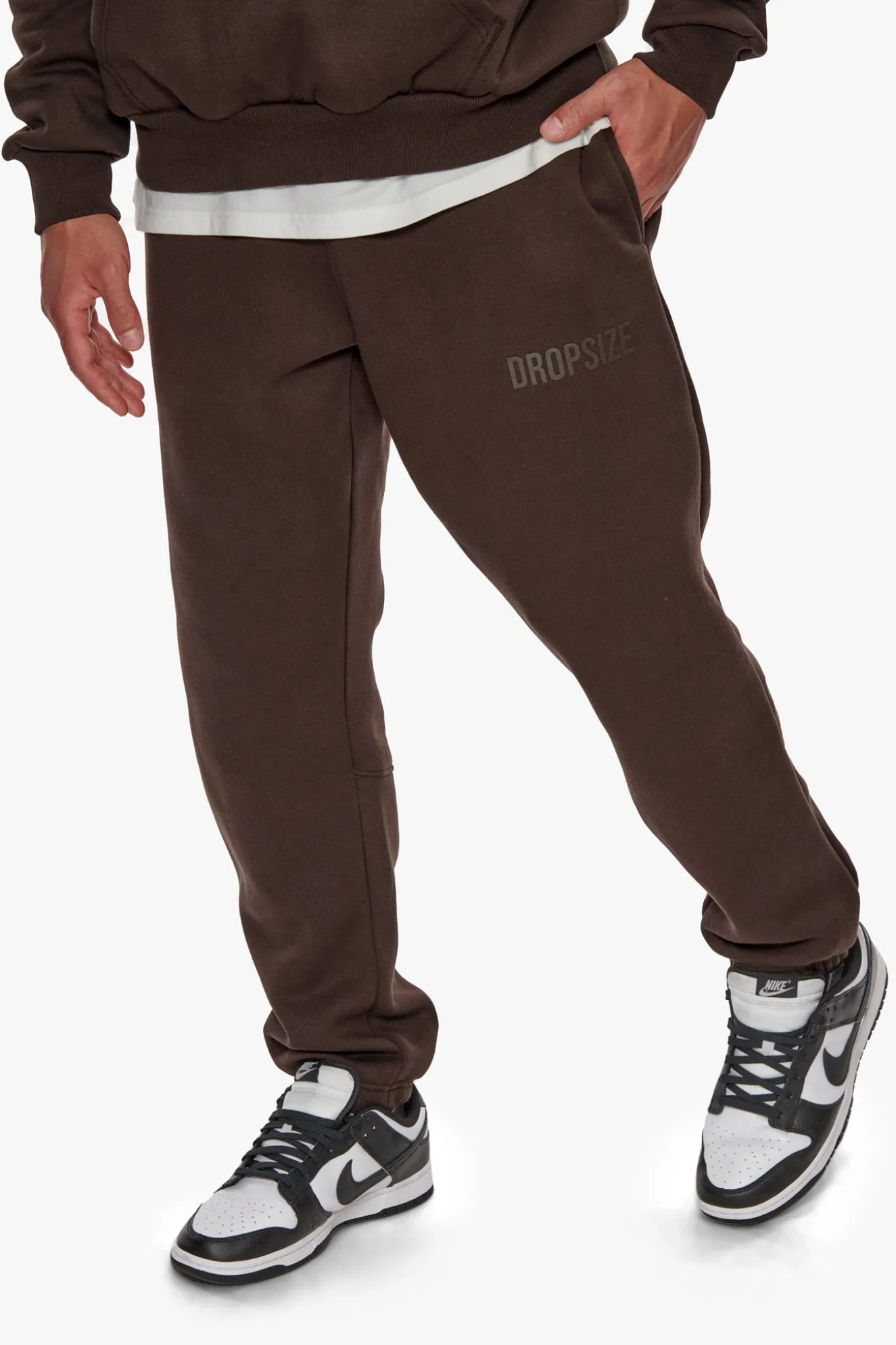 HEAVY HD PRINT JOGGER CHOCOLATE BROWN