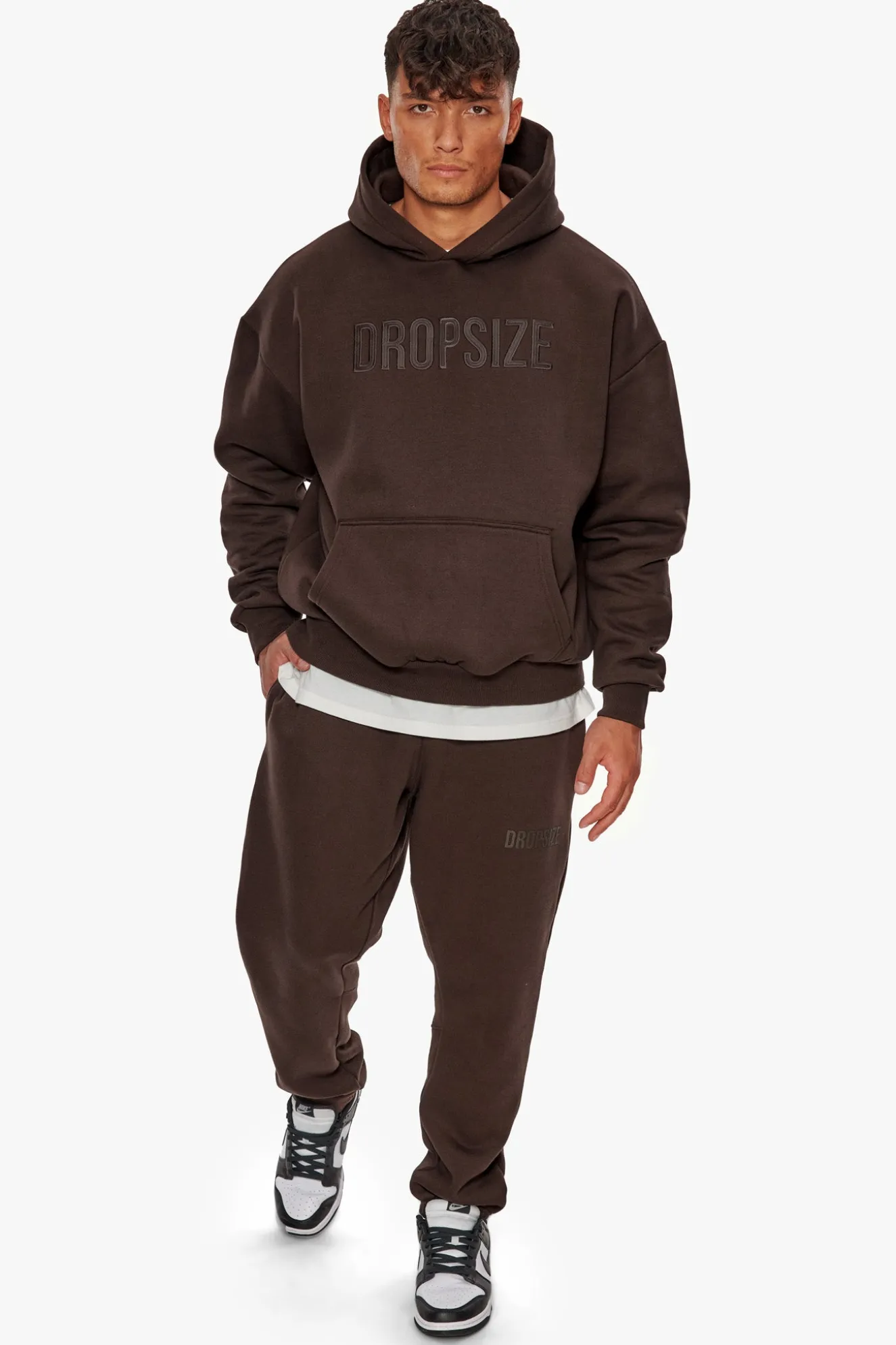 HEAVY HD PRINT JOGGER CHOCOLATE BROWN
