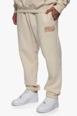 HEAVY MIRRORED LOGO JOGGER COCONUT MILK