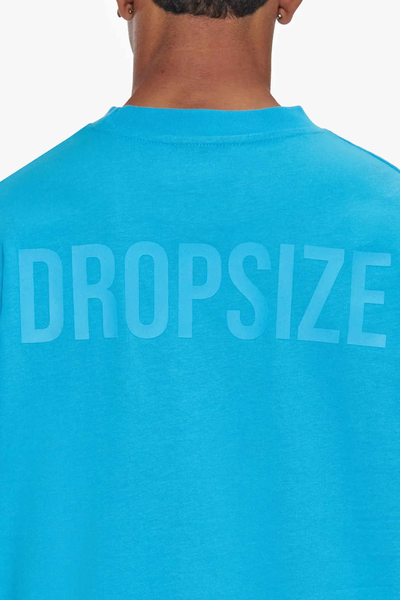 HEAVY OVERISZE HD PRINT T-SHIRT RIVER BLUE