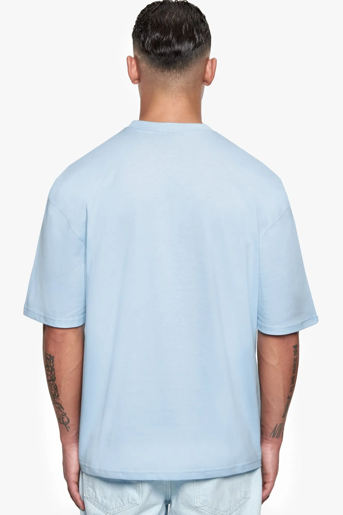 HEAVY OVERSIZE PUFFER PRINT T-SHIRT BABY BLUE