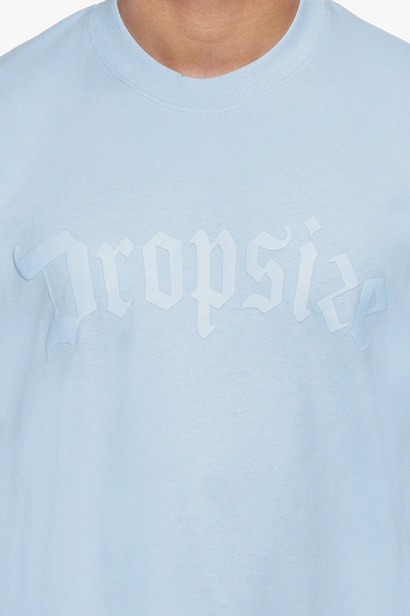 HEAVY OVERSIZE PUFFER PRINT T-SHIRT BABY BLUE
