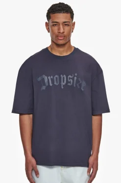 HEAVY OVERSIZE PUFFER PRINT T-SHIRT WASHED NAVY