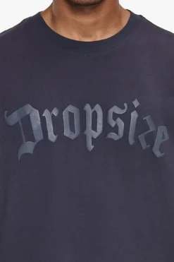 HEAVY OVERSIZE PUFFER PRINT T-SHIRT WASHED NAVY
