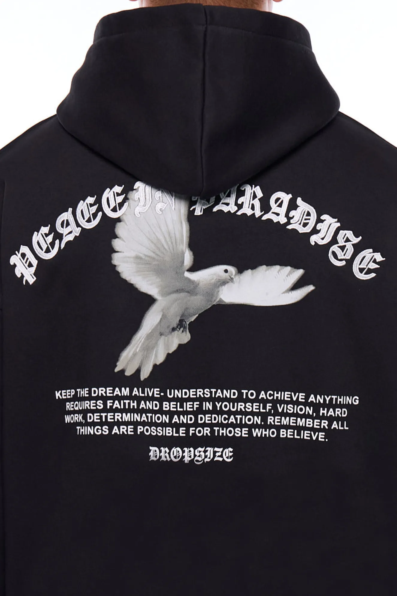 HEAVY OVERSIZE ACHIEVE ANYTHING HOODIE BLACK