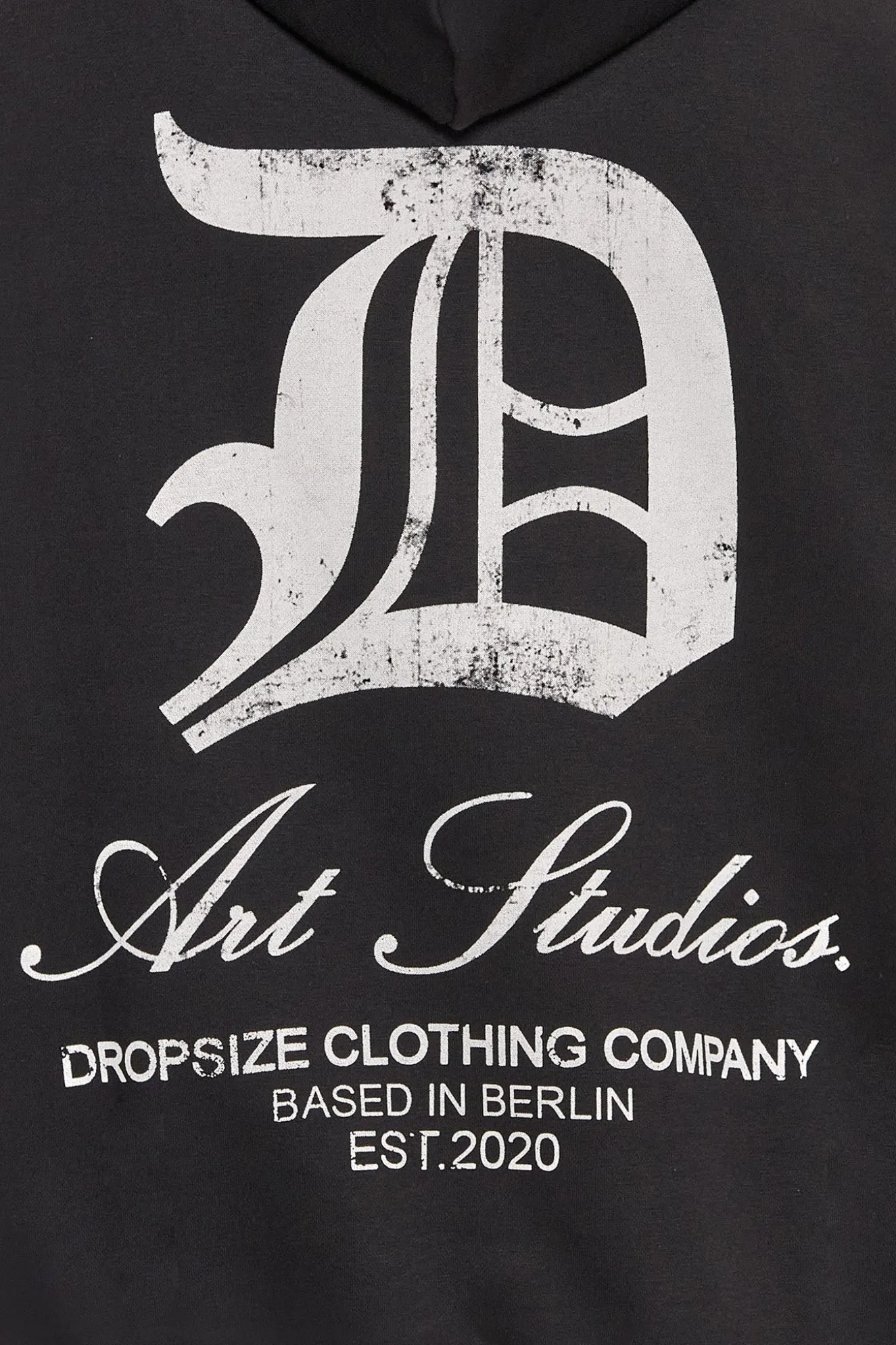 HEAVY OVERSIZE ART STUDIOS HOODIE BLACK