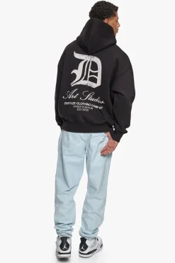 HEAVY OVERSIZE ART STUDIOS HOODIE BLACK
