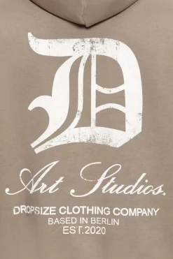 HEAVY OVERSIZE ART STUDIOS HOODIE SIMPLY TAUPE