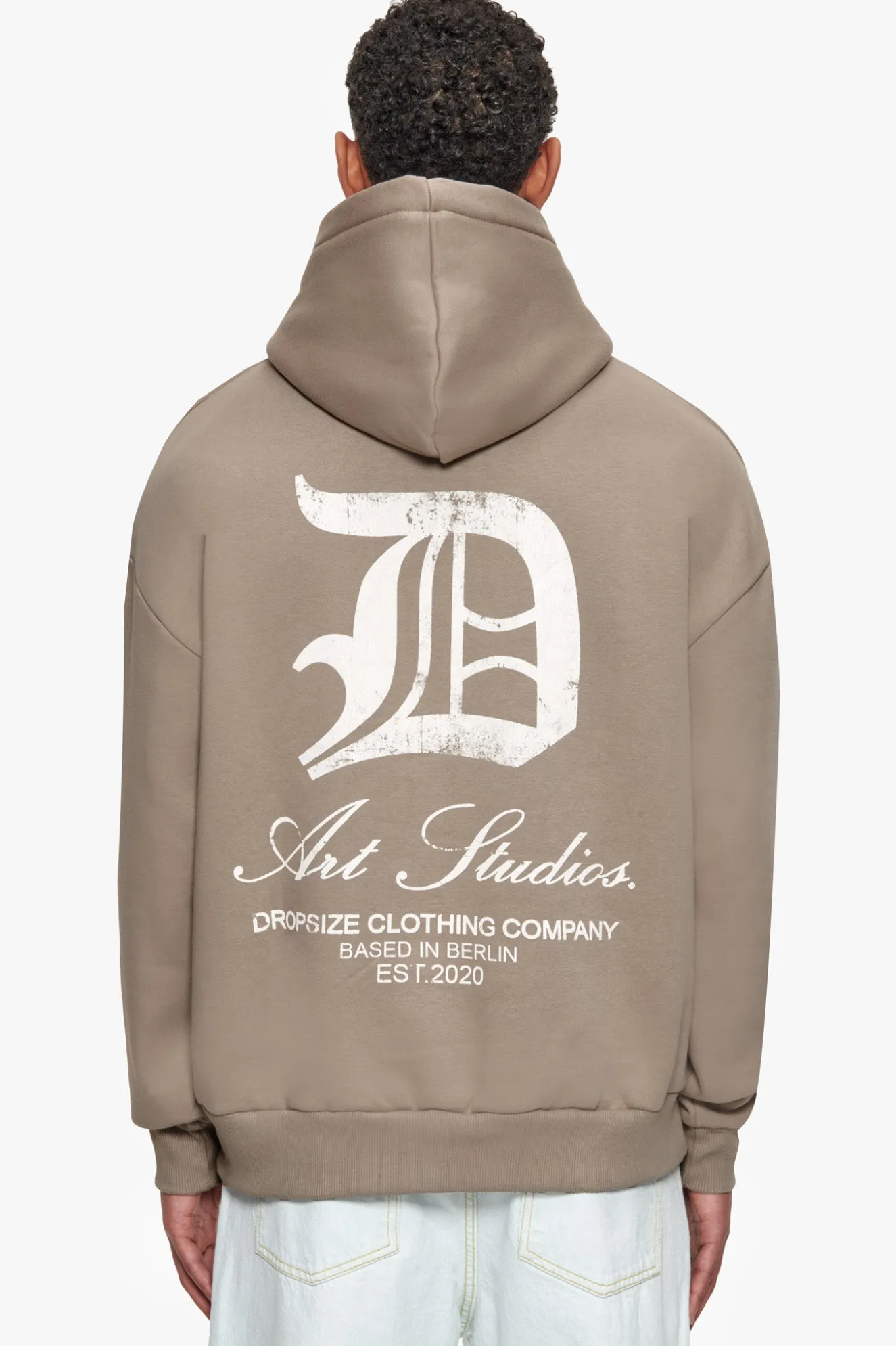 HEAVY OVERSIZE ART STUDIOS HOODIE SIMPLY TAUPE