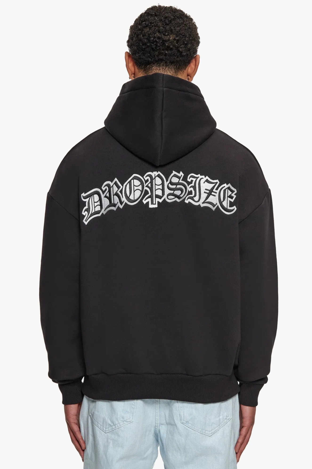 HEAVY OVERSIZE BACKLOGO HOODIE BLACK