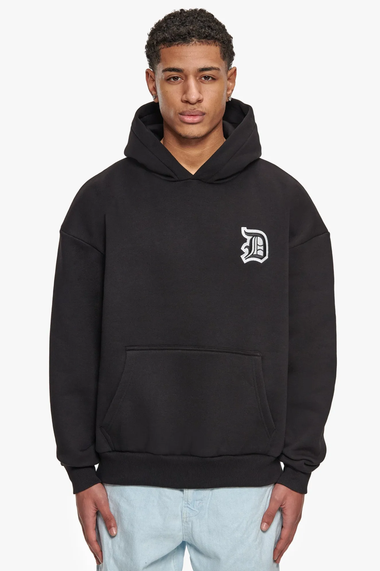 HEAVY OVERSIZE BACKLOGO HOODIE BLACK