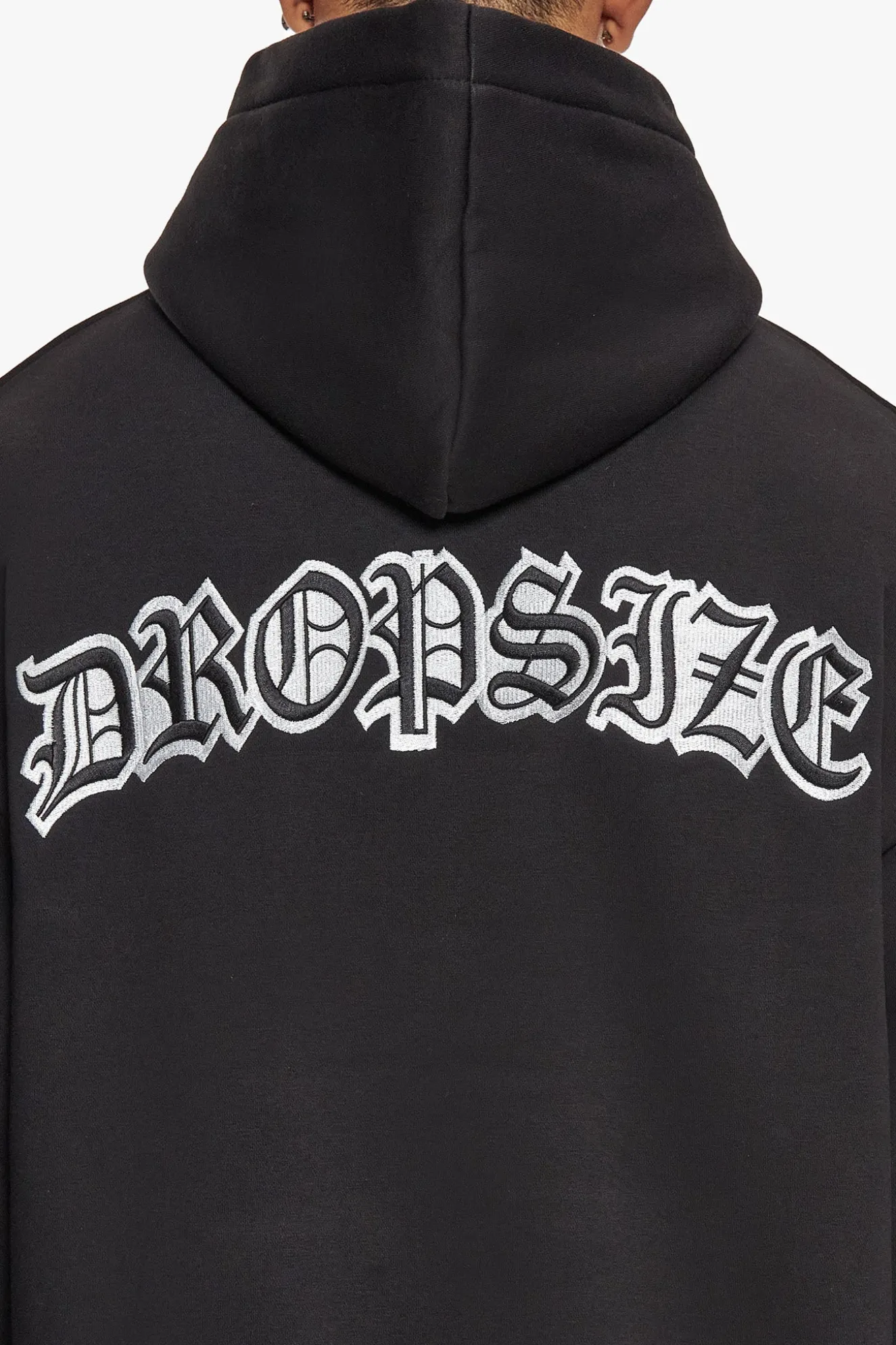 HEAVY OVERSIZE BACKLOGO HOODIE BLACK