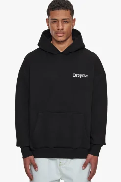 HEAVY OVERSIZE BEST PLACE TO LIVE HOODIE BLACK/ORANGE