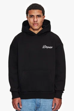 HEAVY OVERSIZE BROKEN DREAMS BACKPRINT HOODIE BLACK