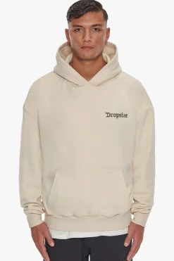 HEAVY OVERSIZE BROKEN HEART HOODIE COCONUT MILK