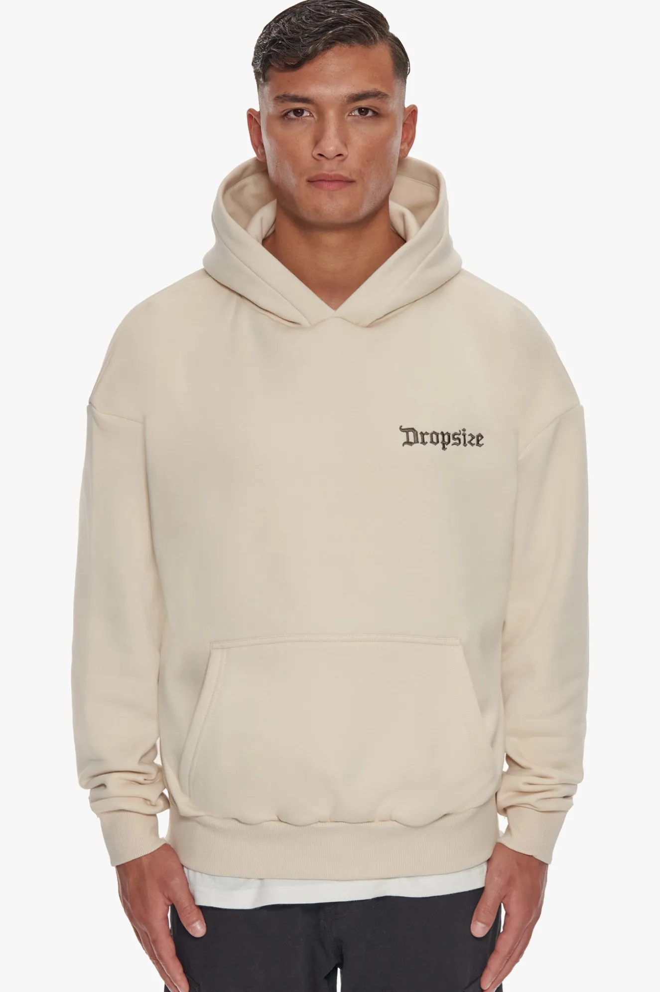HEAVY OVERSIZE BROKEN HEART HOODIE COCONUT MILK