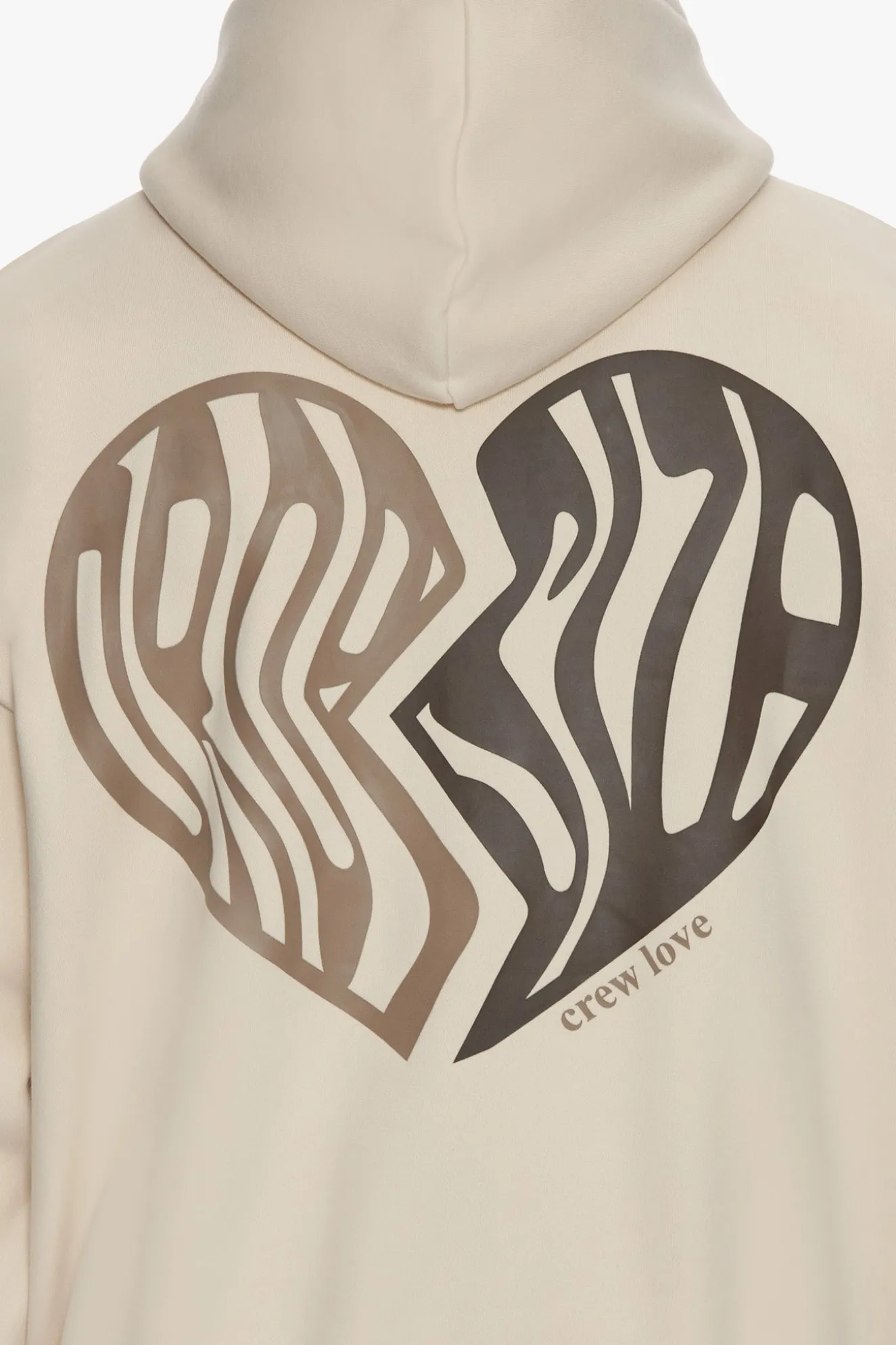 HEAVY OVERSIZE BROKEN HEART HOODIE COCONUT MILK