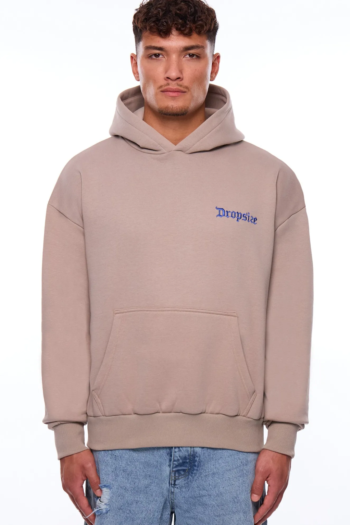 HEAVY OVERSIZE BROKEN HEART HOODIE SIMPLY TAUPE