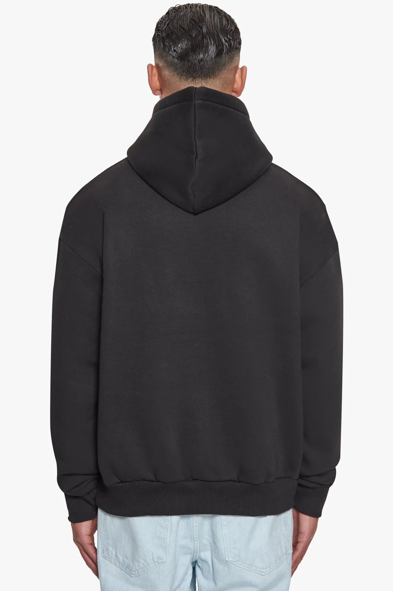 HEAVY OVERSIZE BUBBLE LOGO HOODIE BLACK
