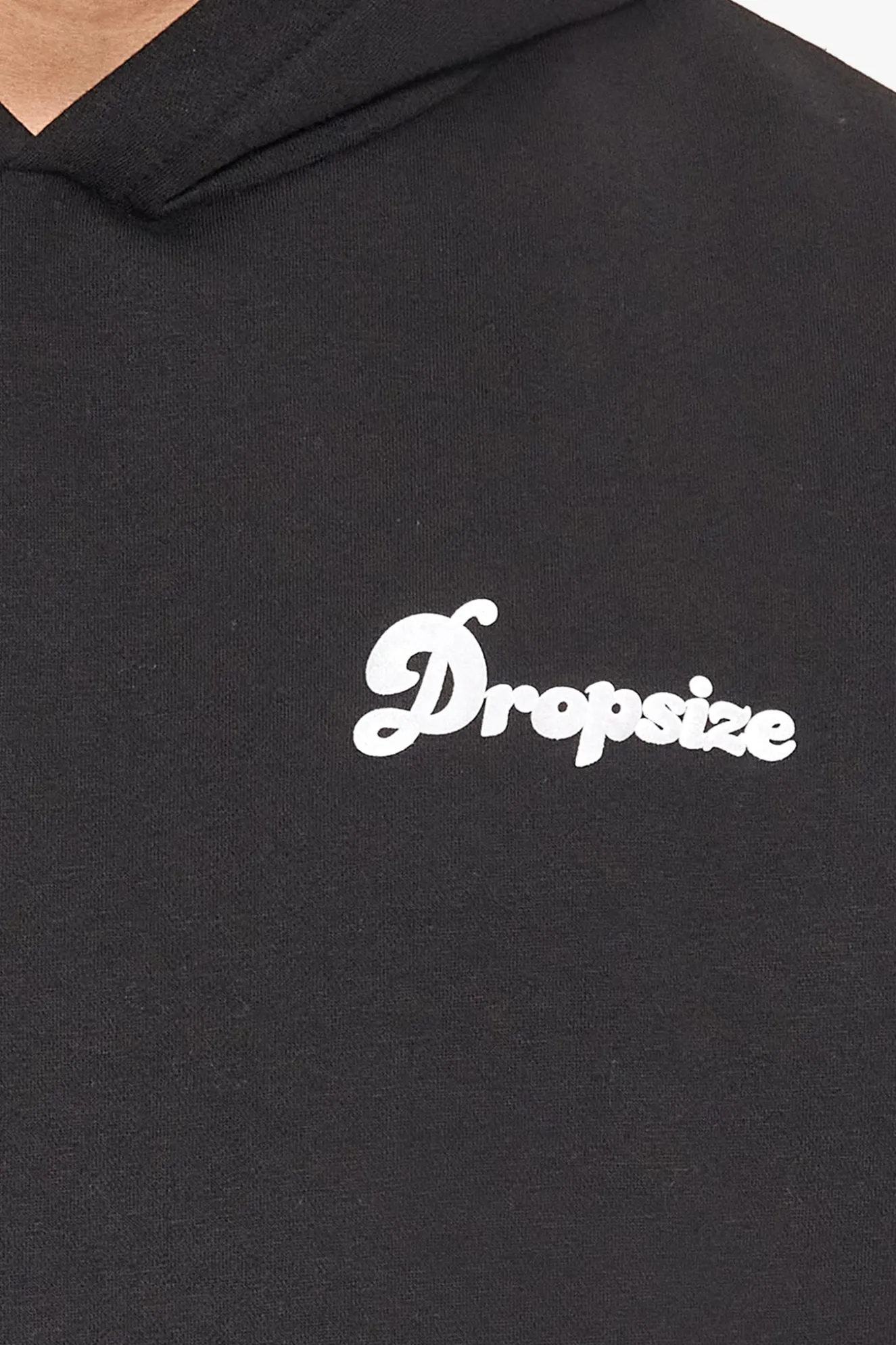 HEAVY OVERSIZE BUBBLE LOGO HOODIE BLACK