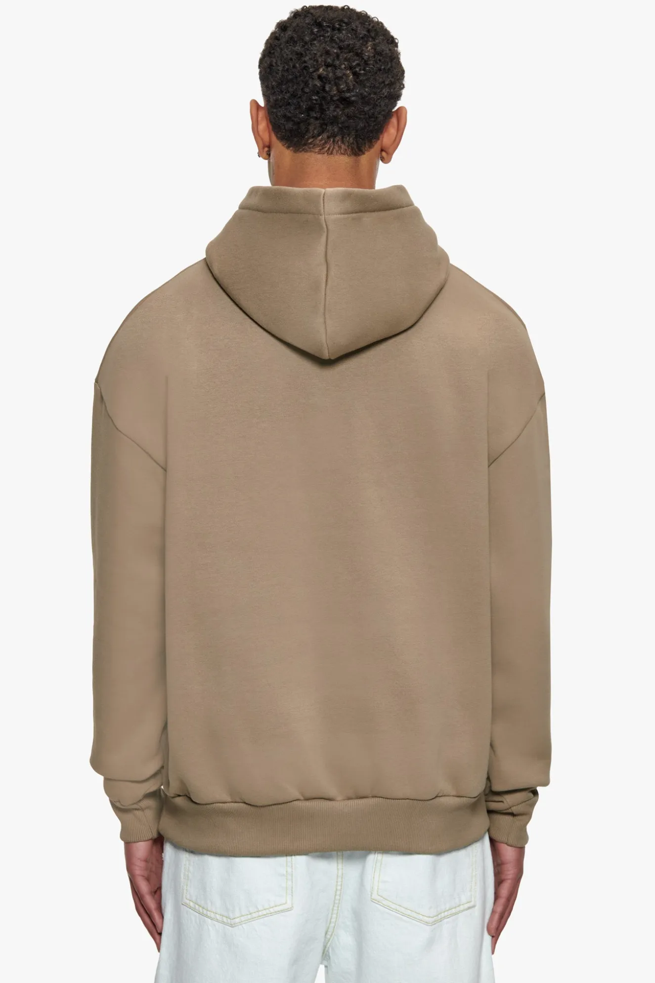 HEAVY OVERSIZE BUBBLE LOGO HOODIE SILVER MINK
